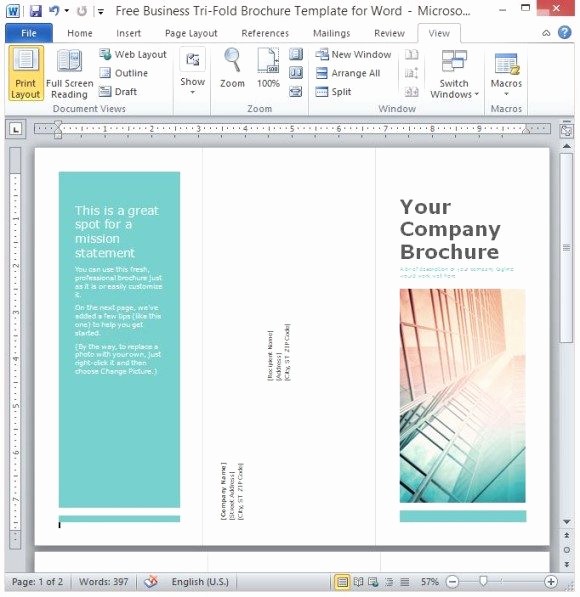 Microsoft Word Tri Fold Template Unique Tri Fold Brochure Template Microsoft Word