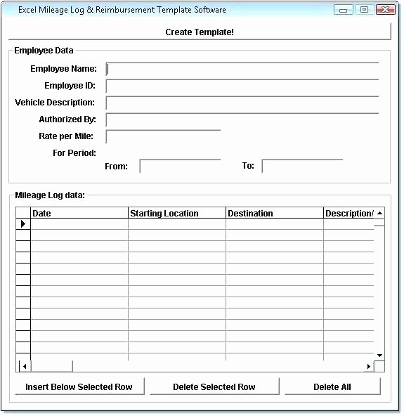 Mileage Expense form Template Free Fresh Free Gas Mileage Log Template Printable Tracker Sheet