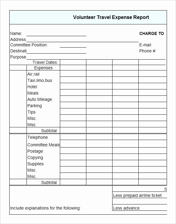 Mileage Expense form Template Free Inspirational Excel Mileage Log Template Sheet for Free Flight Printable