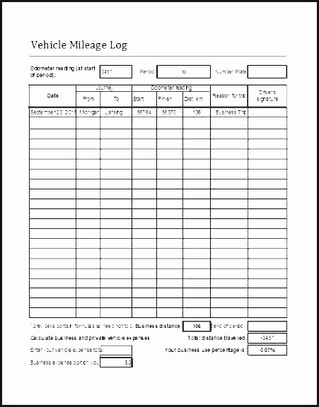 Mileage Expense form Template Free Inspirational Expense Log Template Excel – Psychicnights
