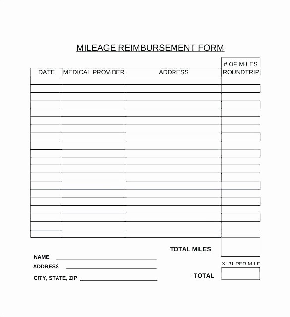 Mileage Expense form Template Free Luxury Free Gas Mileage Log Template Printable Tracker Sheet