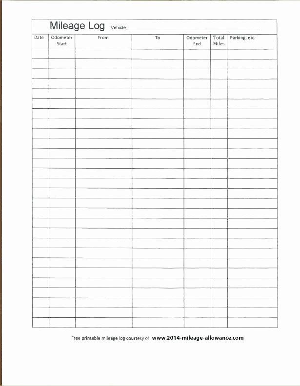 Mileage Expense form Template Free New Free Gas Mileage Log Template Printable Tracker Sheet