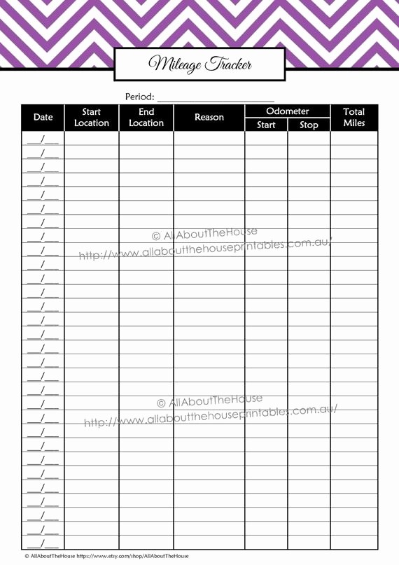 Mileage Log form for Taxes Best Of Mileage Log Tracker Business Printable Direct Sales organizer