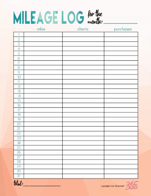 Mileage Log form for Taxes Fresh In E and Expense Tracking Printables the Happy