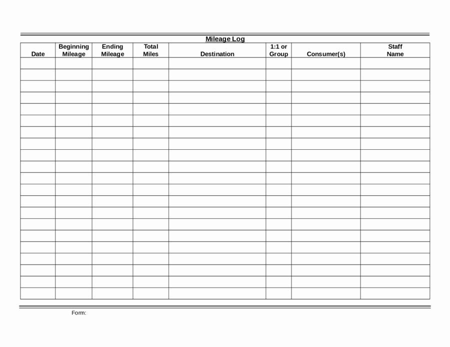 Mileage Log form for Taxes Inspirational 2019 Mileage Log Fillable Printable Pdf &amp; forms