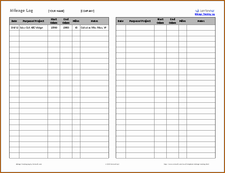Mileage Log Sheet for Taxes Inspirational 4 Travel Log Template