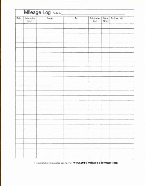 Mileage Log Sheet for Taxes Lovely Printable Mileage Log Templates Free Template Lab Book for