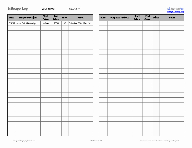 Mileage Log Sheet for Taxes New Free Mileage Tracking Log and Mileage Reimbursement form