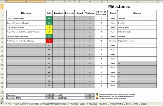 Milestone Chart In Project Management Luxury 9 Best Of Red Amber Green Status Chart Project