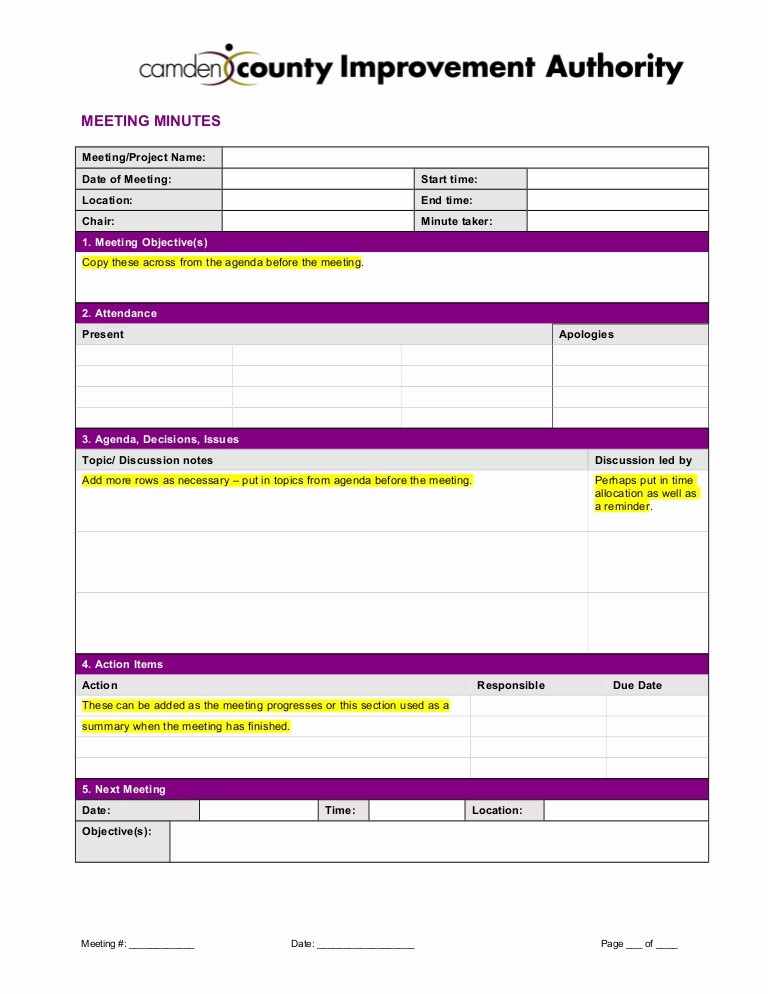 Minutes Of A Meeting Template Luxury Meeting Minutes Template 2