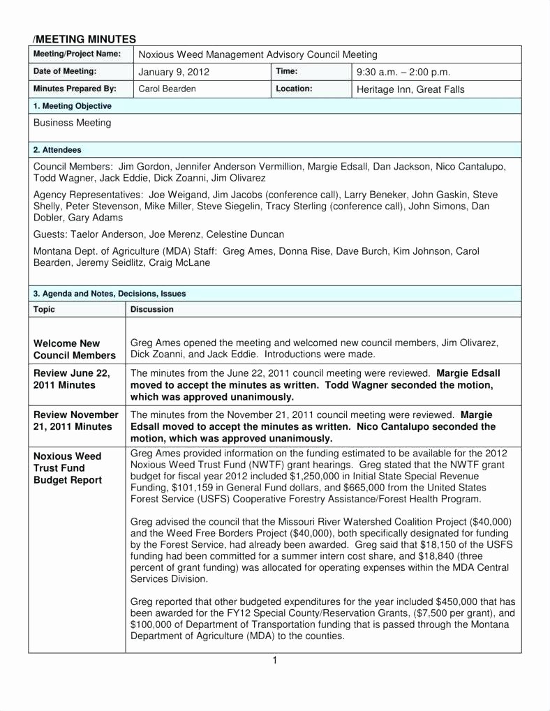 Minutes Of Meeting Corporate format New Template Corporate Meeting Minutes Template