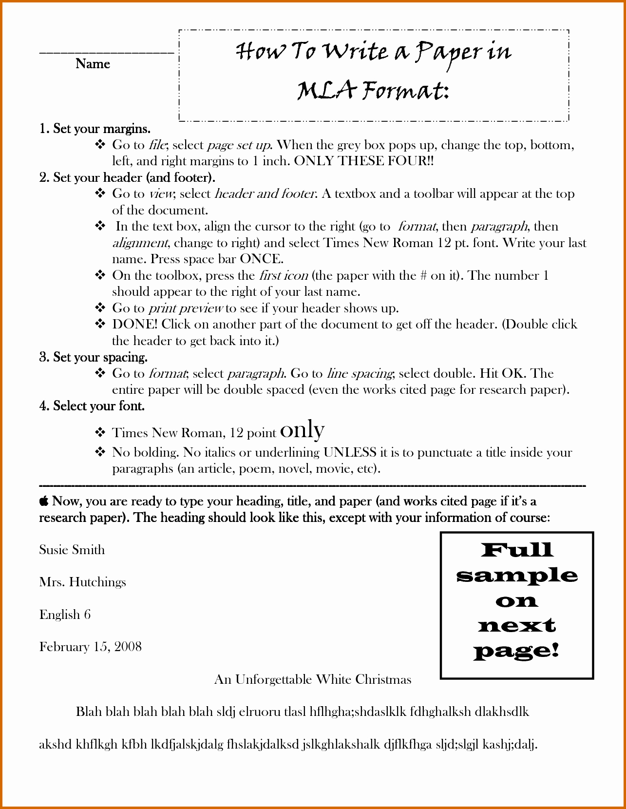 Mla format for Research Papers Best Of 5 How to Write A Mla Paper