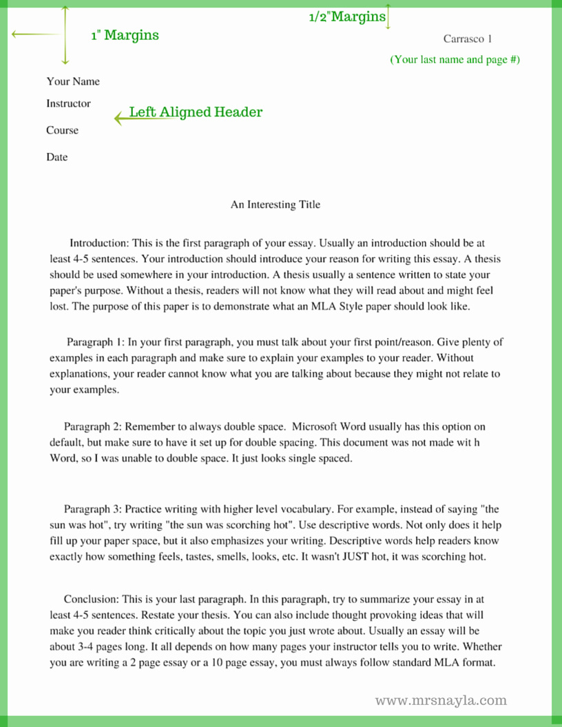 Mla format Of A Paper Awesome the Basics Of Mla Style