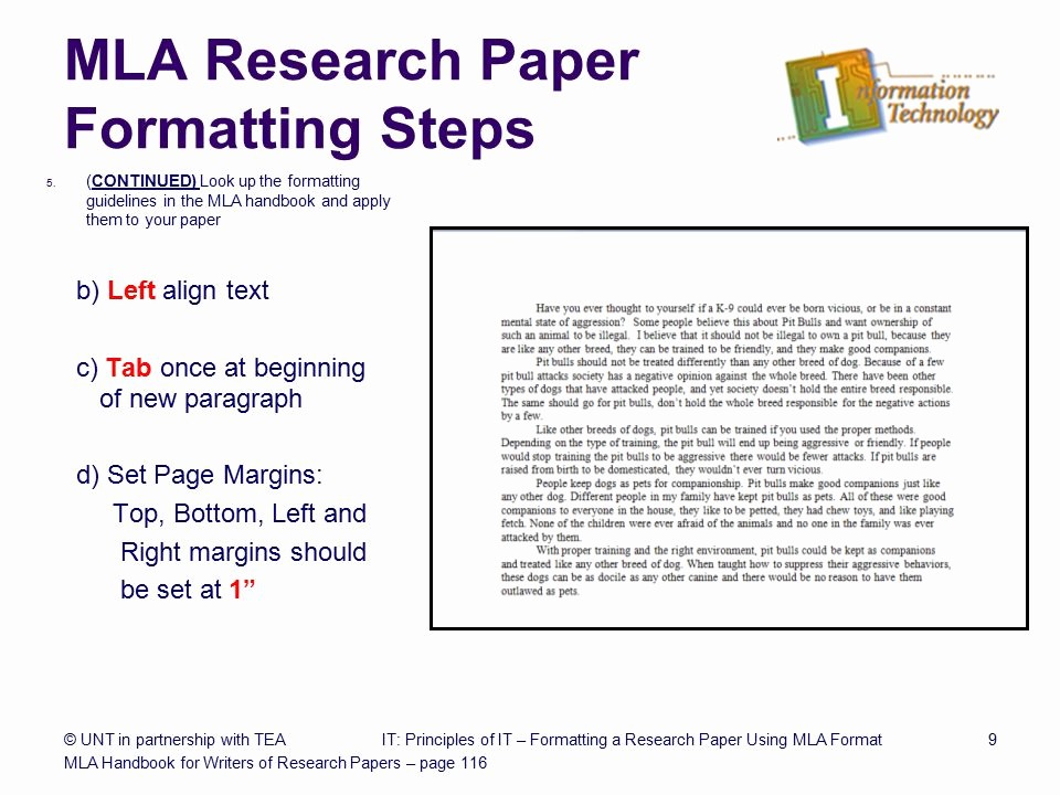 Mla format Of A Paper Elegant formatting A Research Paper Ppt