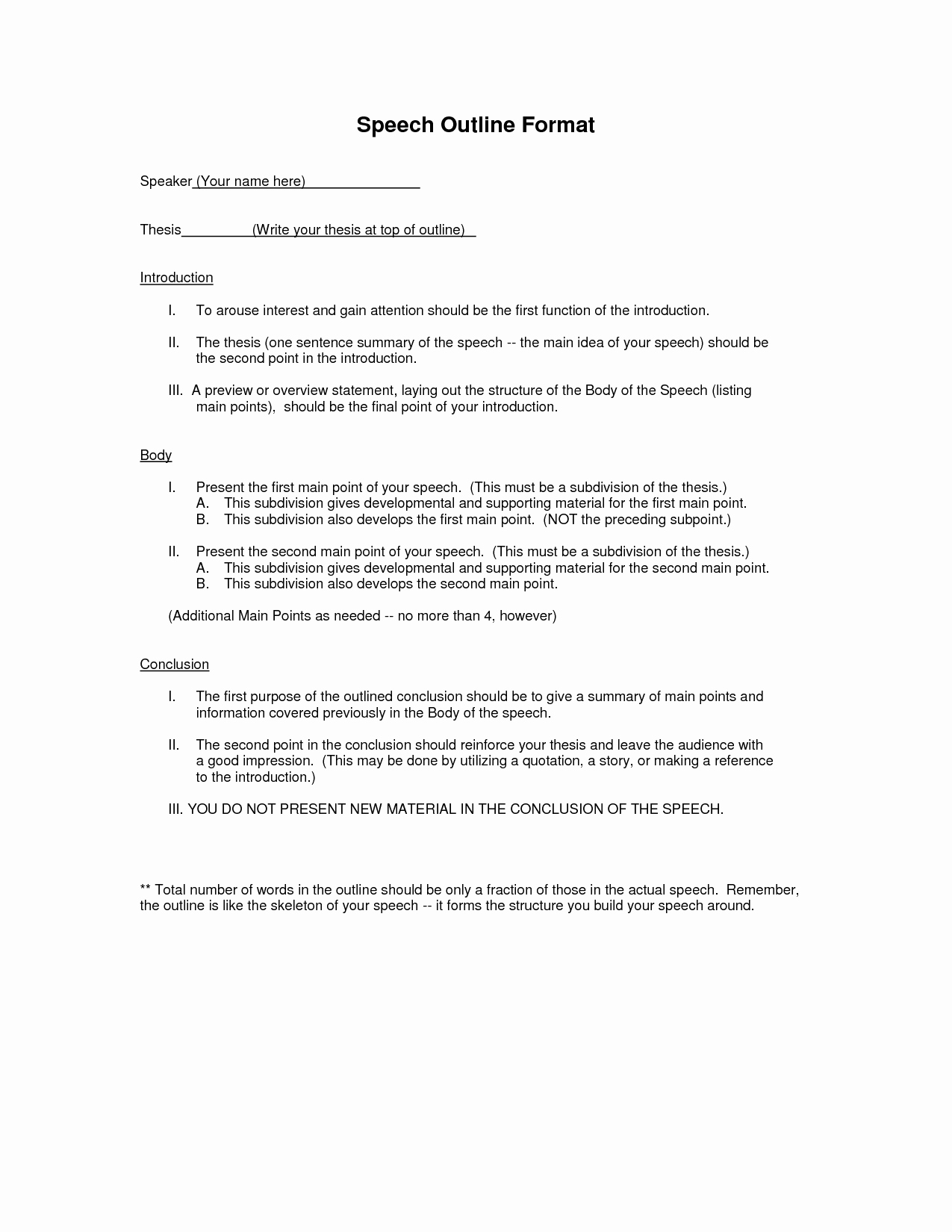 Mla format Outline for Speech Awesome Best S Of Presentation Outline format Example