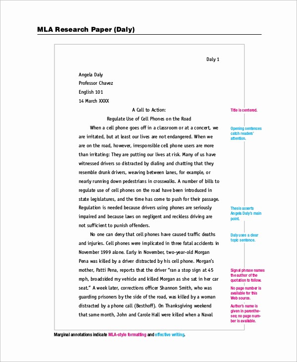 Mla format Research Paper Template Awesome 7 Research Paper Samples