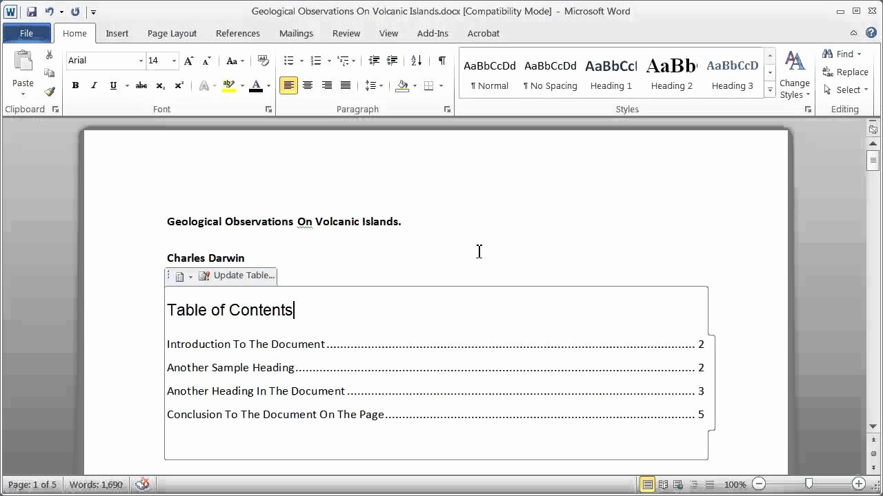 Mla format Word 2013 Template Unique Table Of Contents Word 2013 Template Maxresdefault