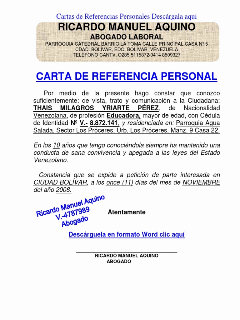 Modelo Carta De Recomendacion Personal Unique formato Modelo Ejemplo Carta De Referencia Personal