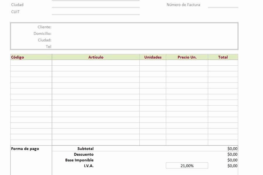 Modelos De Facturas En Excel Unique Planilla De Excel Para Facturación Planillaexcel
