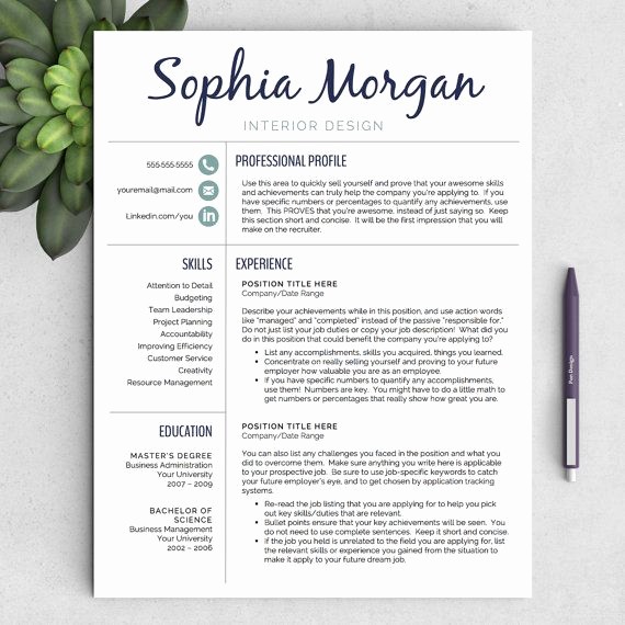 Modern Resume Template Free Word Fresh Best 25 Modern Resume Template Ideas On Pinterest