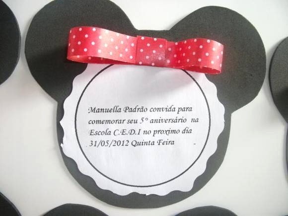 Moldes Para Convites De Aniversario Luxury Convite Em Eva Minnie Mickey No Elo7