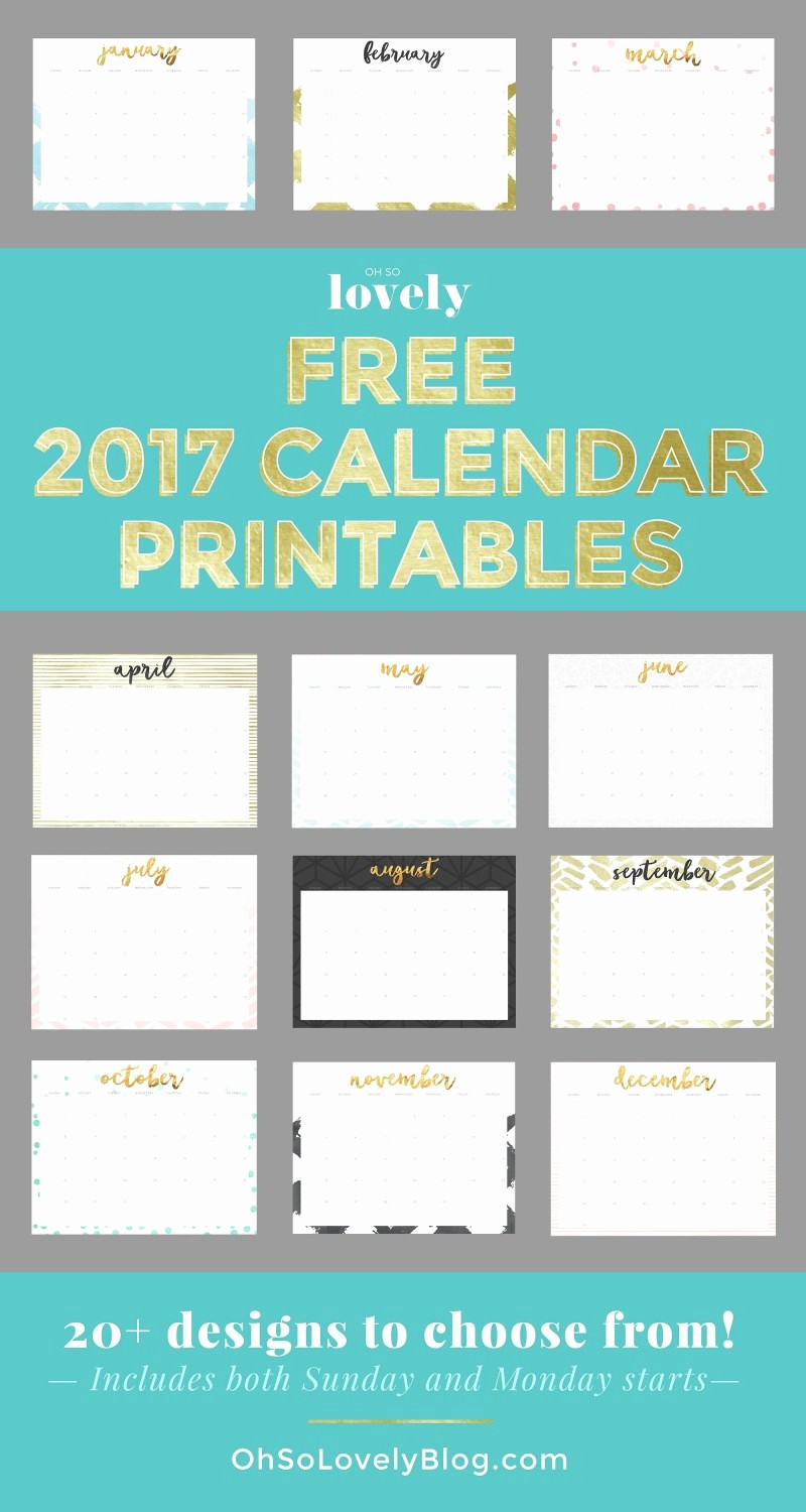 Monday to Sunday Calendar 2017 Fresh Download Your Free 2018 Printable Calendars today there