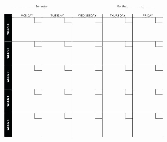 Monday to Sunday Calendar Template Unique Weekly Schedule Maker Printable Employee Template Monday