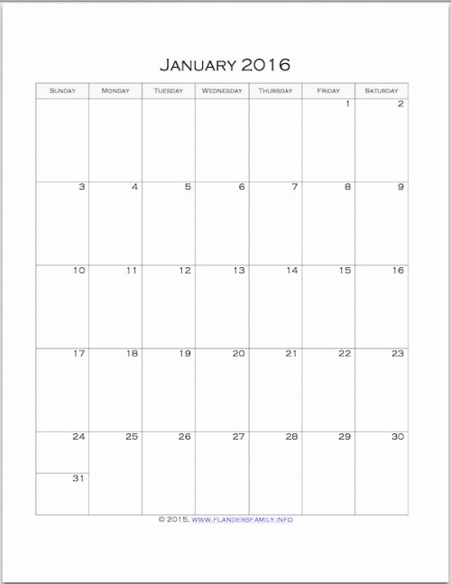 Month by Month Calendar Template New Free Printable Monthly Calendar Pages for 2016 From