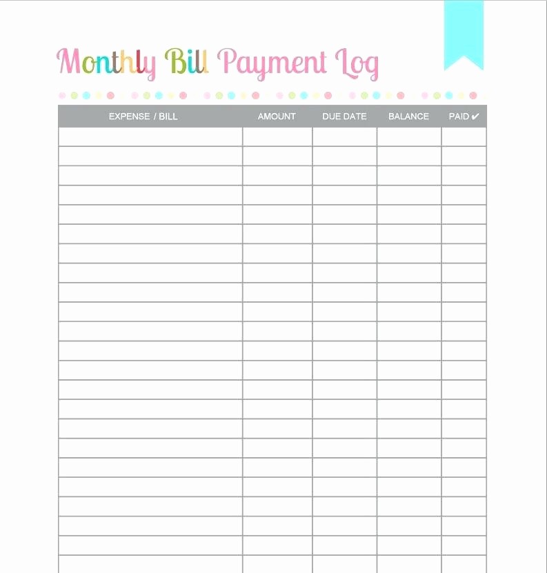 Monthly Bill Tracker Template Free Awesome Bill Planning Template Monthly organizer Free Printable