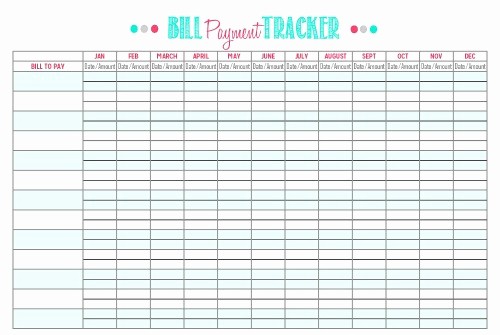 Monthly Bill Tracker Template Free Best Of How to organize Bills Bill Payment Tracker