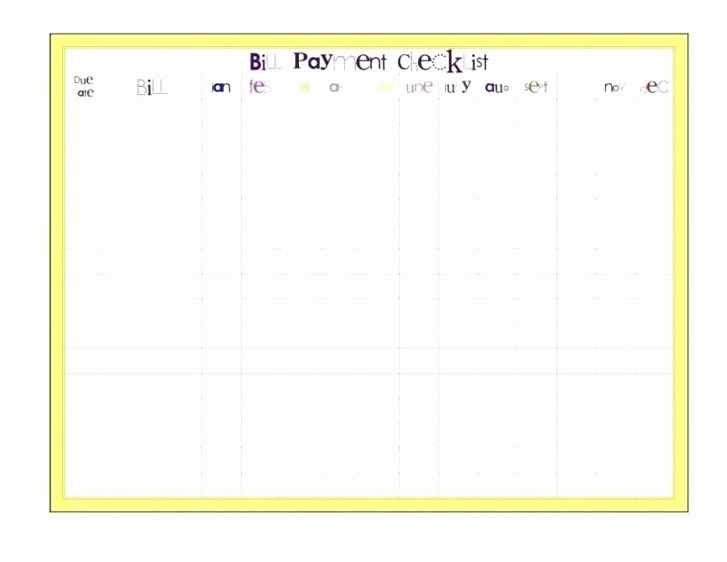Monthly Bill Tracker Template Free Inspirational Bill Planning Template Monthly organizer Free Printable