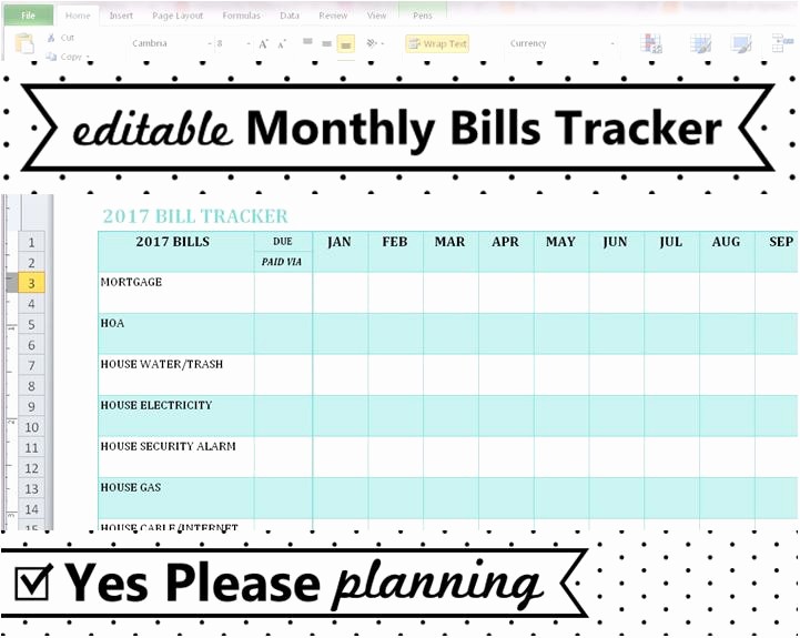 Monthly Bills Spreadsheet Template Excel Awesome Household Bill Tracker Monthly Bills Spreadsheet Bill