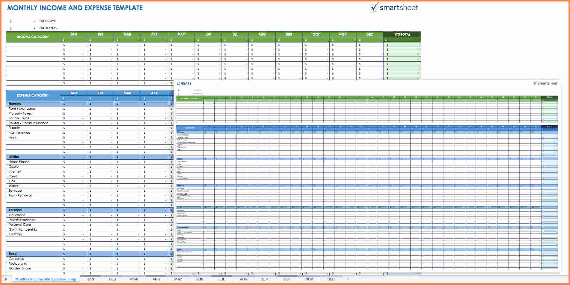 Monthly Bills Spreadsheet Template Excel Elegant 6 Excel Spreadsheet for Monthly Expenses