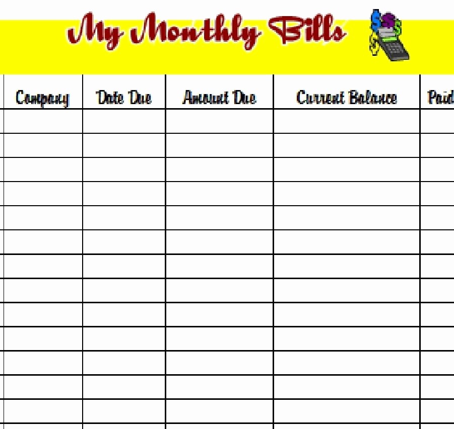 Monthly Bills Spreadsheet Template Excel Unique Download the Pdf Template and Keep Track Of Your Monthly