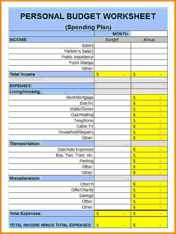 50 Monthly Budget Example Single Person