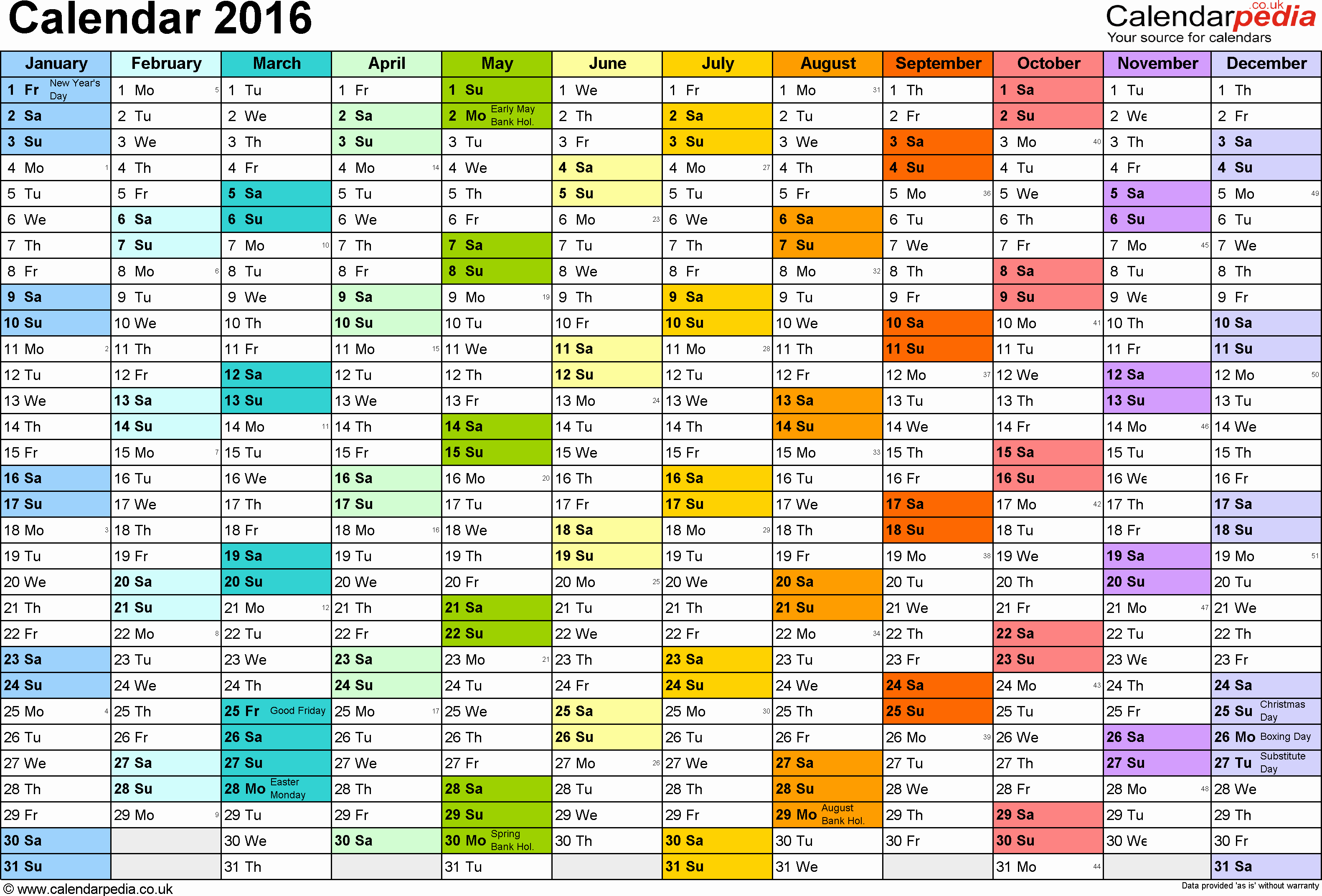 Monthly Calendar 2016-17 Awesome Excel Calendar 2016 Uk 16 Printable Templates Xlsx Free
