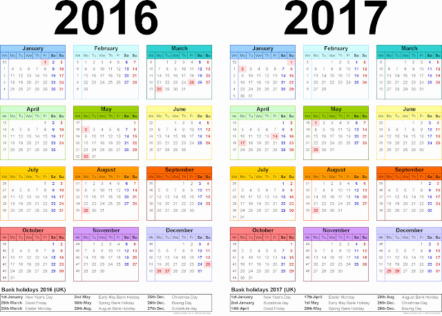 Monthly Calendar 2016-17 Elegant Two Year Printable Calendars for 2016 17