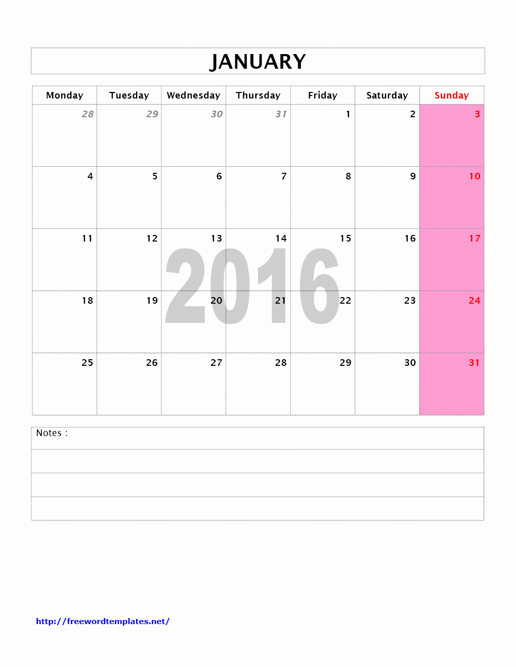 Monthly Calendar 2016 Printable Free Awesome 2016 Calendar Templates