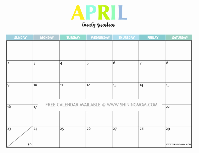 your free 2017 printable calendar fun and colorful