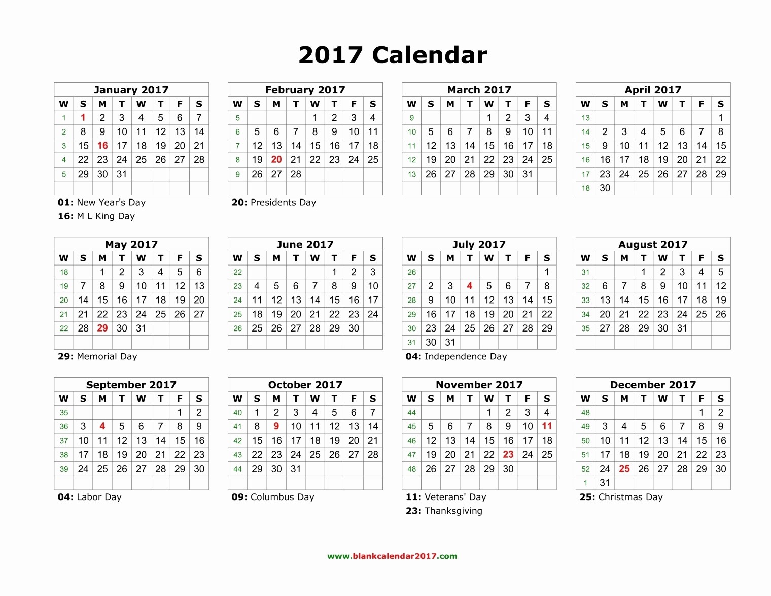 Monthly Calendar 2017 Printable Free Inspirational Blank Calendar 2017