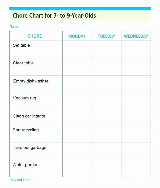 Monthly Chore Chart for Family Best Of Free Family Chore Chart Template Weekly Monthly