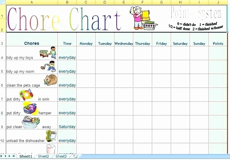 Monthly Chore Chart for Family Elegant Free Family Chore Chart Template Weekly Monthly