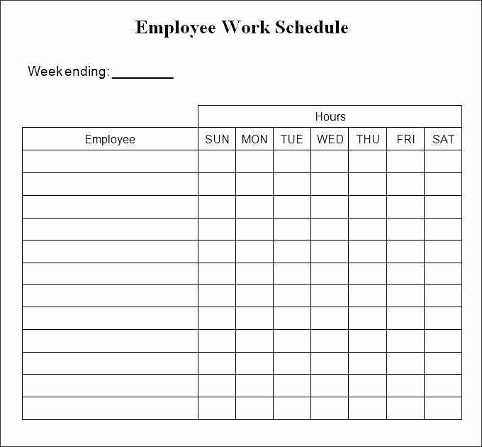 Monthly Employee Shift Schedule Template Awesome Excel Weekly Schedule Template Monthly Employee Work Shift