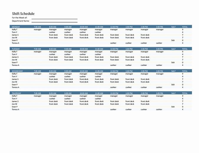 Monthly Employee Shift Schedule Template Beautiful Employee Shift Schedule