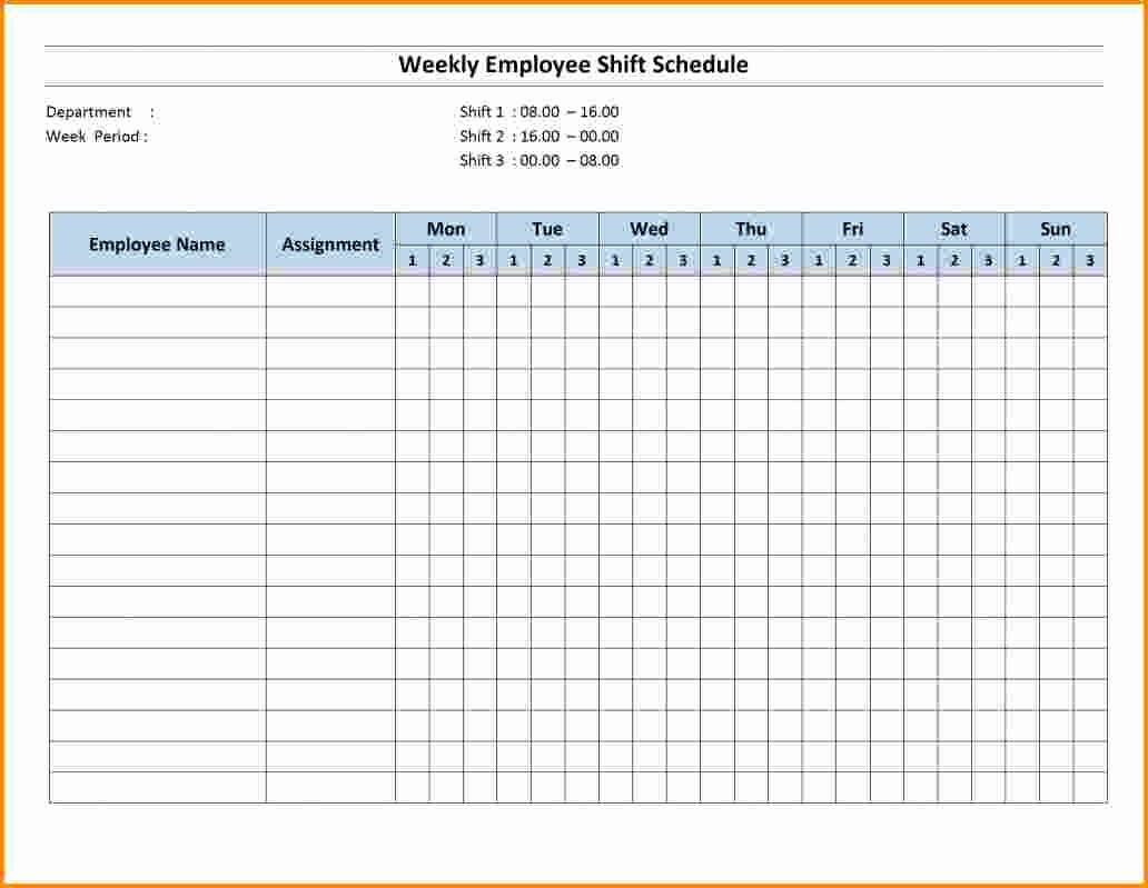 Monthly Employee Shift Schedule Template Fresh 7 Shift Schedule Template