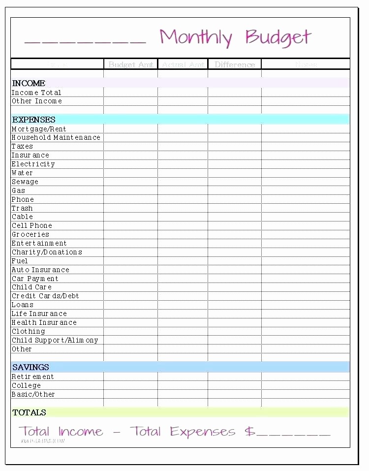 Monthly Household Budget Template Excel Fresh Home Bud Spreadsheet Excel Household Worksheet Template