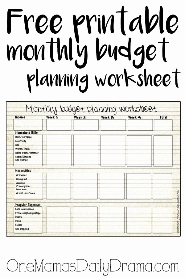 Monthly Income and Expense Worksheet Elegant Free Printable Monthly Bud Worksheet