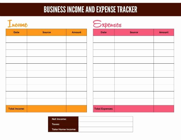 Monthly Income and Expense Worksheet Luxury Free Business In E and Expense Tracker Worksheet