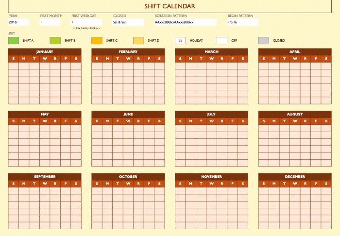 Monthly On Call Schedule Template Beautiful Call Calendar Rotation Template