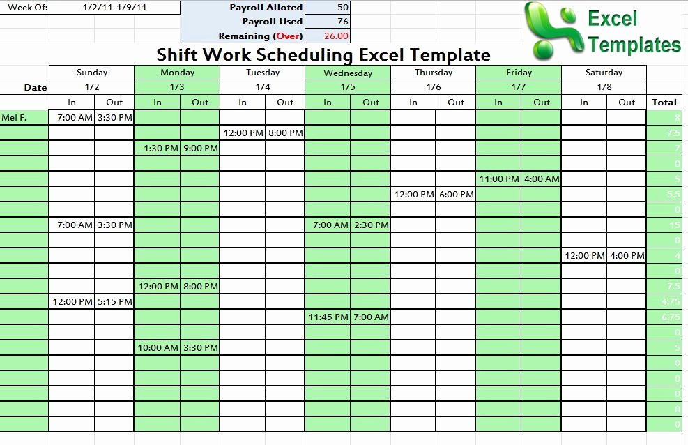 Monthly On Call Schedule Template Unique Call Schedule Template Excel